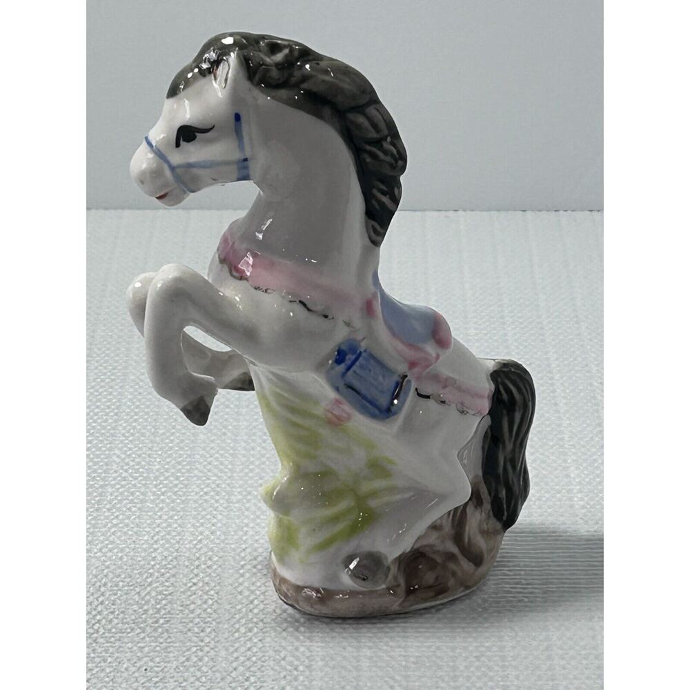 VTG Rearing Porcelain Circus Horse Figurines, Mid Century Parade Horse‎ Statue